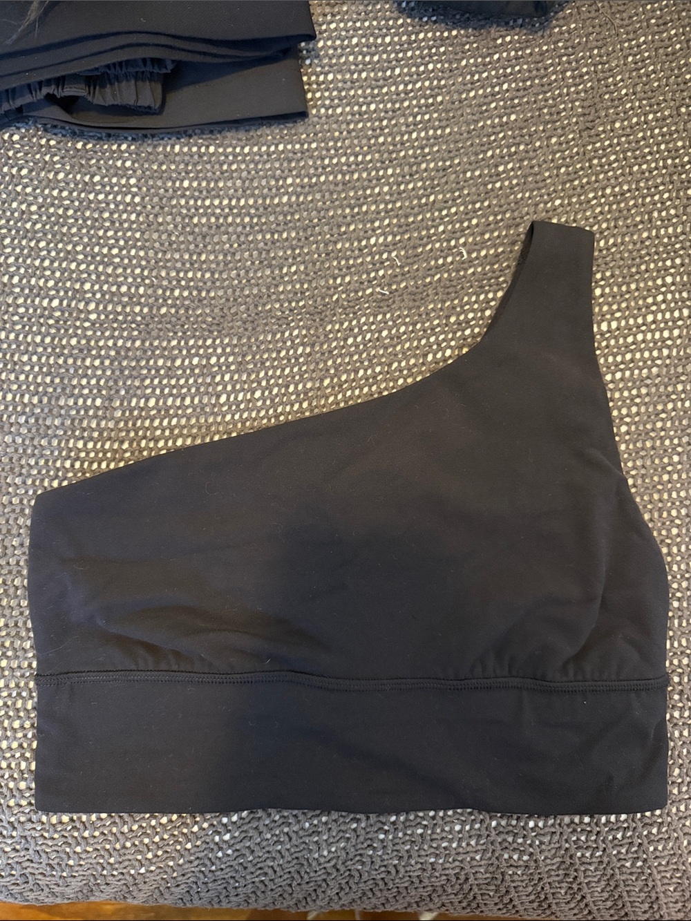 One-Shoulder Black Women’s Sports Bra